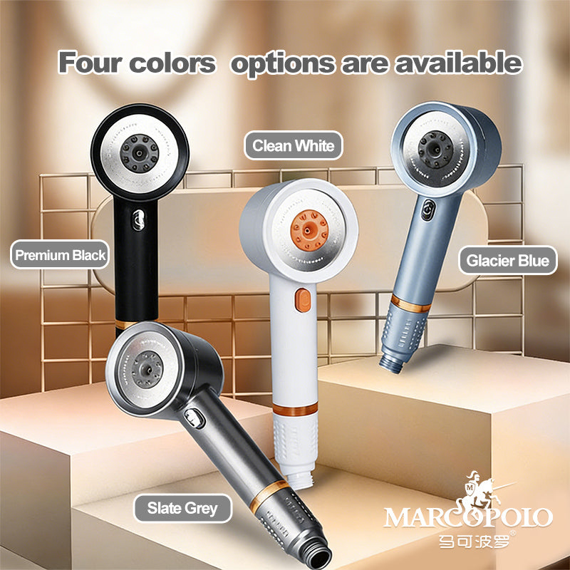 Pressurized Shower Head with PP Cotton Filter – 4 Colors, Low Pressure Boost, Gentle Flow
