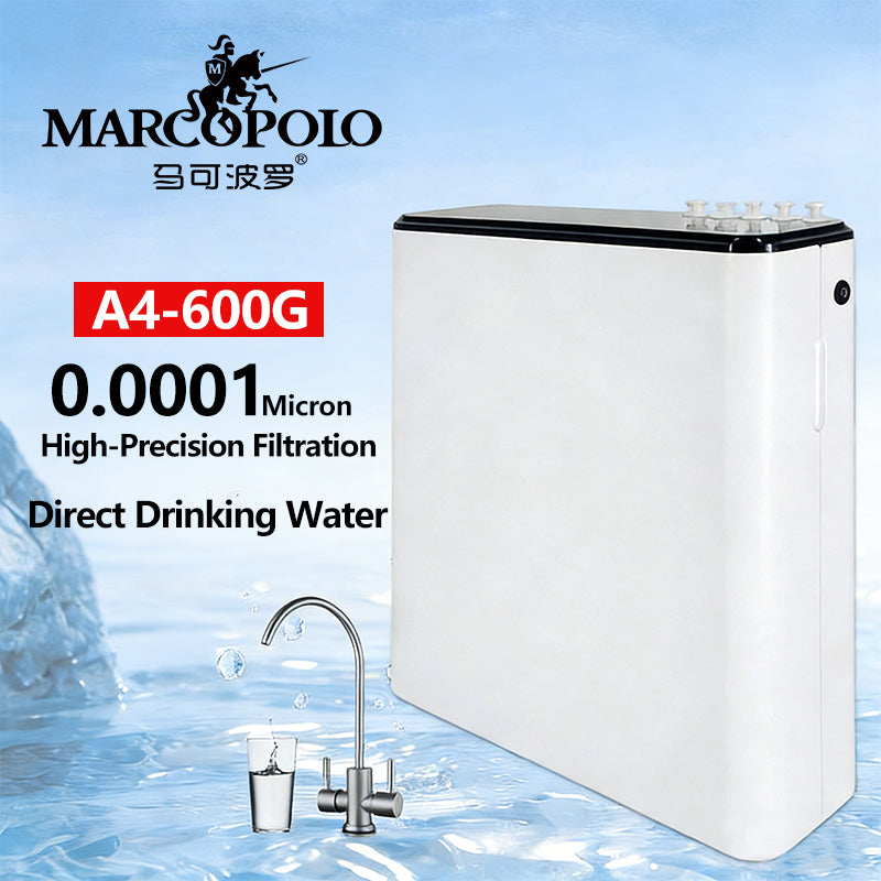 Dual Output RO Water Purifier, 600GPD, 1.5:1 Waste Ratio, 3-Stage Filtration, Under Sink Water Filter