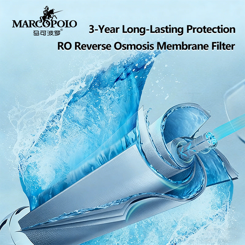 Dual Output RO Water Purifier, 600GPD, 1.5:1 Waste Ratio, 3-Stage Filtration, Under Sink Water Filter