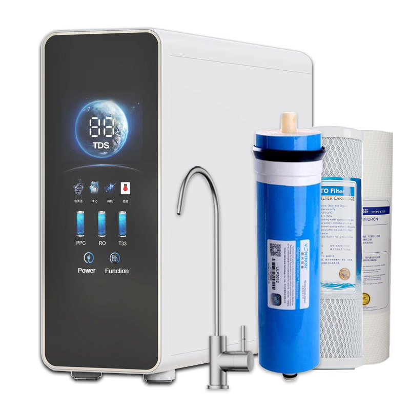 A10 600/800GPD Tankless RO Water Filter, 0.0001μm, TDS Monitor, 3-Year RO Membrane