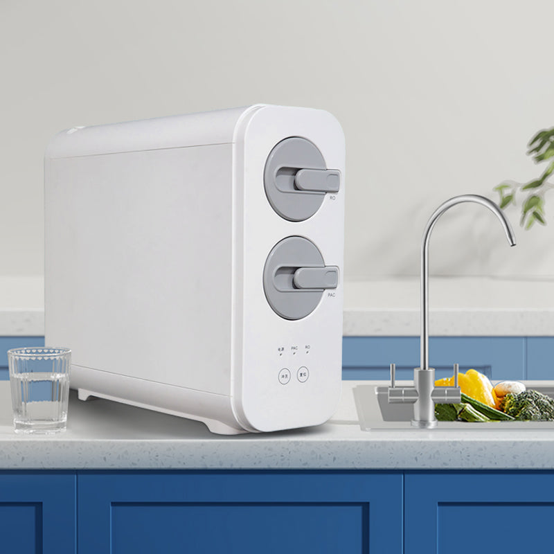 A8 800GPD Dual Output RO Water Filter System, 2.1L/min, 2:1 Waste Ratio, Under Sink Purifier