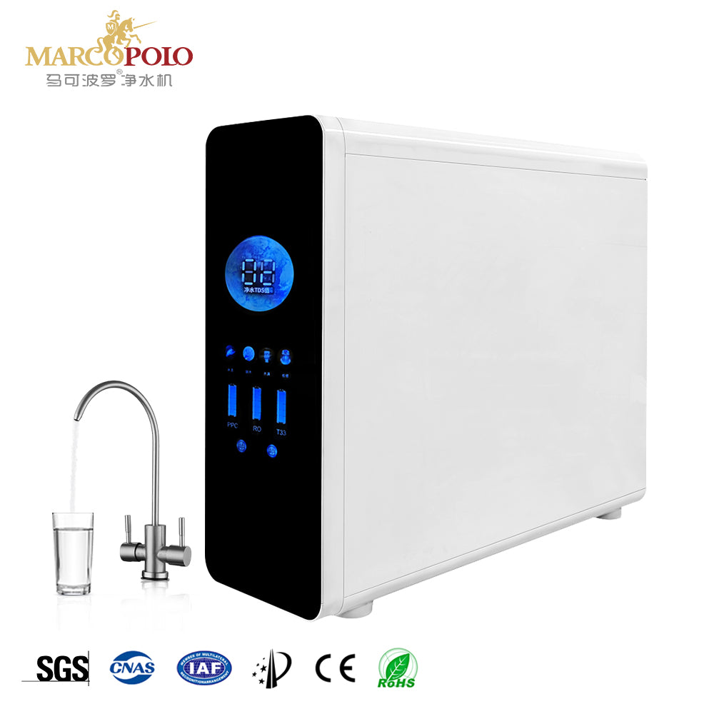 A10 600/800GPD Tankless RO Water Filter, 0.0001μm, TDS Monitor, 3-Year RO Membrane