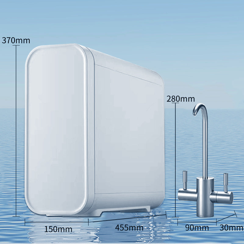 A8 800GPD Dual Output RO Water Filter System, 2.1L/min, 2:1 Waste Ratio, Under Sink Purifier